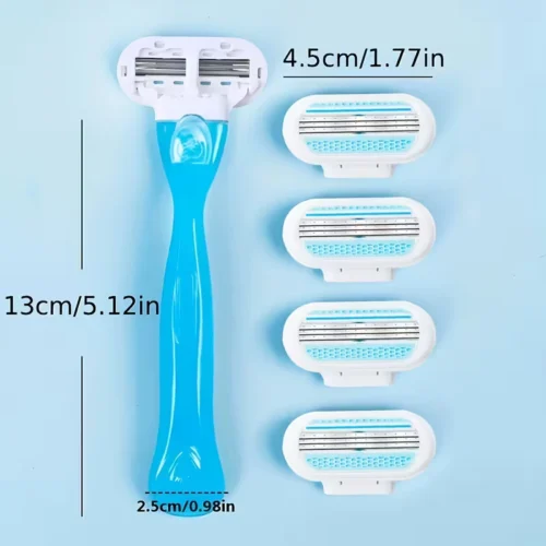 Maniglia + 8pz lame coltello rasoio sicuro donna rimozione peli