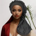 1pz cuffia lunga notte capelli lisci ricci satinata extra large