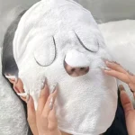 Maschera viso silicone riutilizzabile vapore caldo freddo poliestere