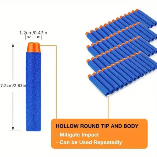 50pz proiettili schiuma gioco bambini freccette ricarica esterno