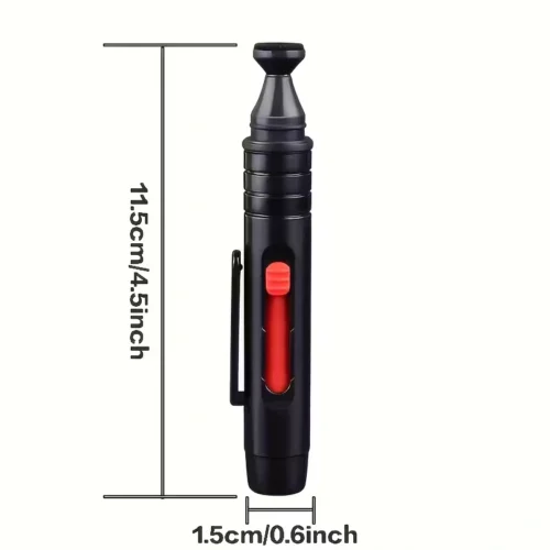 1x Strumento Pulizia Lenti Sistema Compatto Nero Rosso Portatile