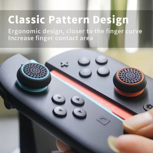 1x NAYRU Grip Silicone Blu Arancione Joy-Con Ricambio Nintendo Switch 2