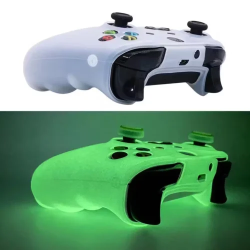 1x Custodia Silicone Fosforescente Controller Xbox One S X Copertura Joystick