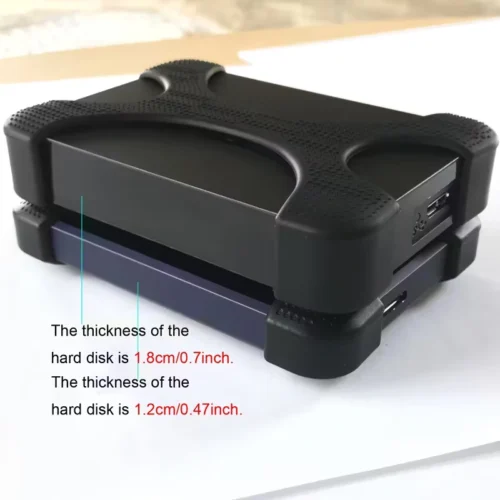 1x Custodia Silicone Blu Disco Rigido Mobile 2,5 Pollici Protettiva