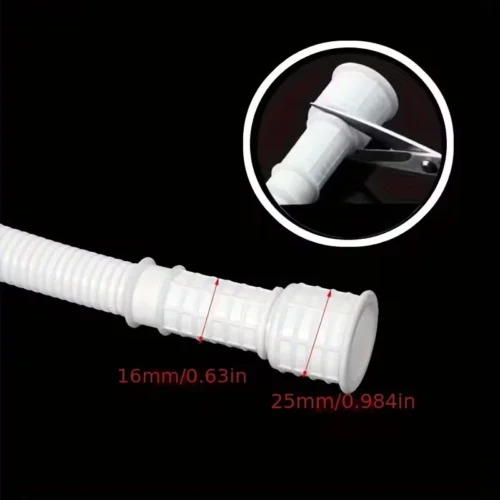 1x Tubo Scarico Universale 3mt Condizionatore Lavatrice Morsetto Estensibile