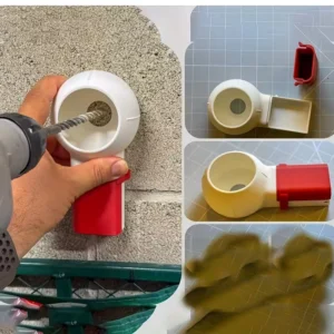 1pz Scatola Raccolta Polvere Trapano Ugello Rotante Ergonomica Facile Pulizia