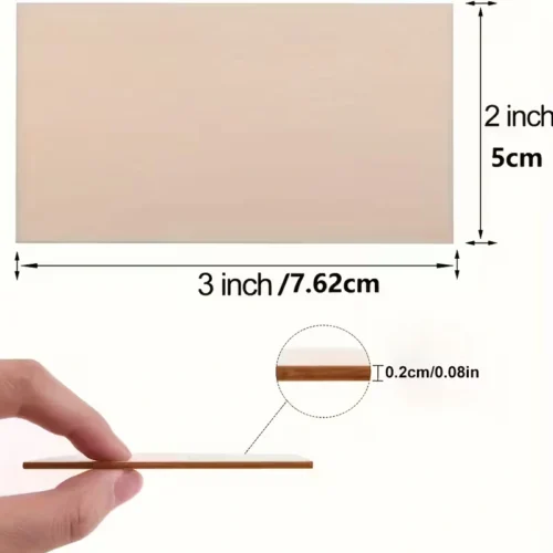 25pz Schegge Rettangolari Legno Naturale Pioppo 5,08x7,62cm Progetti Artigianato