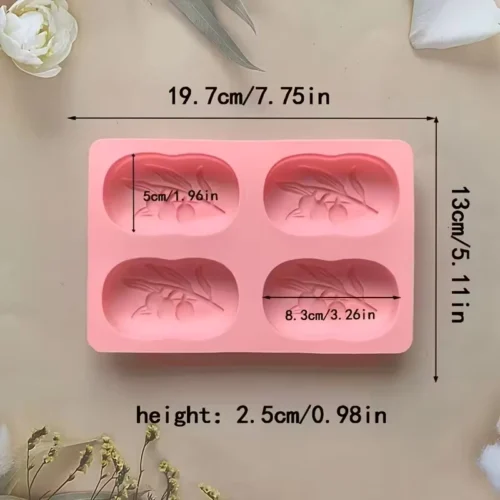 1pz Stampo Silicone Motivo Foglia Saponi Fatti Mano Spa Facile Sformare