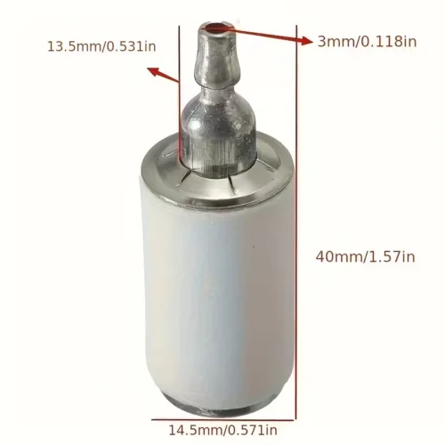 1x Filtro Carburante Alta Precisione Attrezzature Giardino Benzina Motoseghe