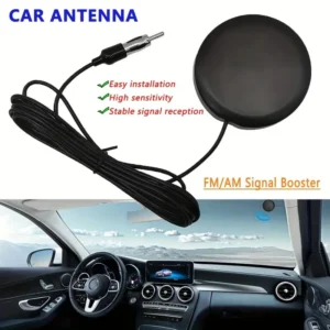 Antenna Radio AM FM per Auto 5 Metri con Adesivo e Connettore DIN auto stereo