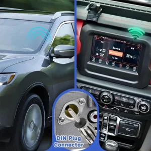 Antenna Radio AM FM per Auto 5 Metri con Adesivo e Connettore DIN auto stereo