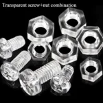 20pz Viti Dadi M5 Trasparenti Phillips Piatta Antiruggine Fissaggio Sicuro