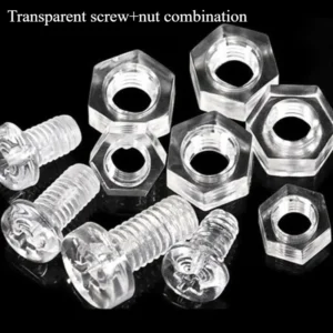 20pz Viti Dadi M5 Trasparenti Phillips Piatta Antiruggine Fissaggio Sicuro