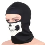 Passamontagna sottocasco con teschio balaclava nero unisex moto