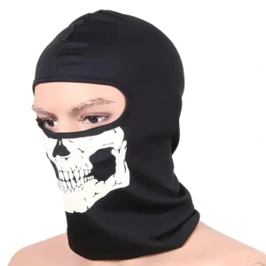 Passamontagna sottocasco con teschio balaclava nero unisex moto