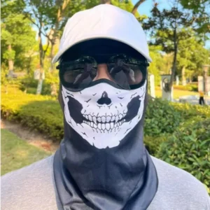 Passamontagna sottocasco con teschio balaclava nero unisex moto