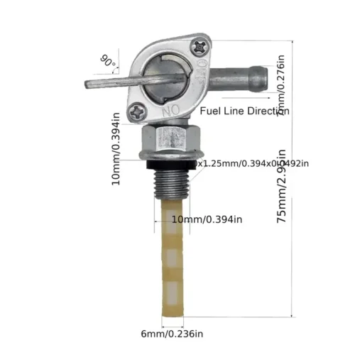 2 Set Valvola Interruzione Carburante M10x1.25 Levetta Antigoccia ATV Quad