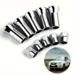 5pz Cappuccio Stelo Valvola Pneumatici Auto TR414AC Plastica Cromata Ruote