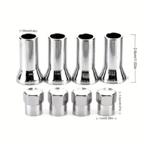 5pz Cappuccio Stelo Valvola Pneumatici Auto TR414AC Plastica Cromata Ruote