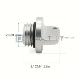 Tappo Olio in Alluminio per Moto Universale Filettato Nero