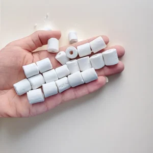 15pz Anelli Filtro Acquario Ceramica Resistente Detriti Ammoniaca Vasca Pesci