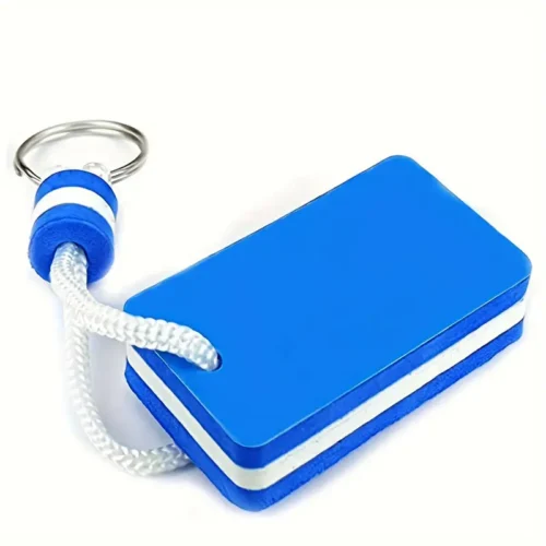 Portachiavi Galleggiante PVC BLU 1pz Anello Metallo Nautica Pesca Kayak Surf