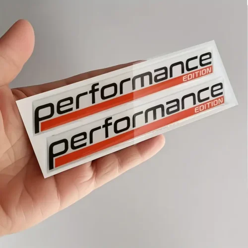 1pz Adesivo Emblema Performance Edition Nero Moto Camion SUV Auto Design Resina