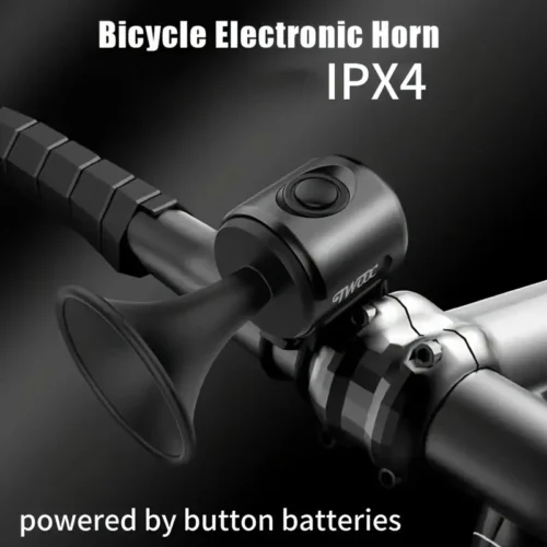 Clacson campanello batteria a bottone bicicletta ciclismo trombetta colore nero