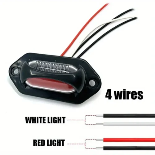 Luce Targa LED 12V 24V ROSSO Chiaro Camion Rimorchio Pick-up Camper Moderno