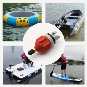 Adattatore Valvola Gonfiabile ARANCIONE Pompa Universale Boston Kayak Gommoni