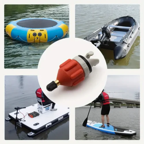 Adattatore Valvola Gonfiabile ARANCIONE Pompa Universale Boston Kayak Gommoni