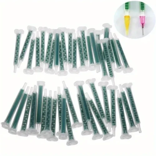 25pz Ugello Miscelazione Resina Epossidica Tubo Pistola AB Plastica Medica
