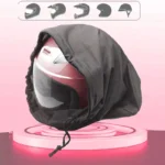 Borsa Peluche Casco Moto Scooter BiciCordoncino Protezione Poliestere NERO