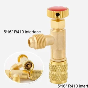 Adattatore valvola carica refrigerante R410 5/16" SAE maschio a 5/16 SAE Female
