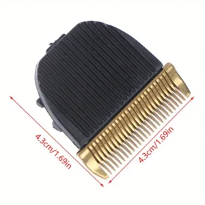 Pettine Guida Tagliacapelli Ricambio Plastica Nera Metallo Dorato Toelettatura