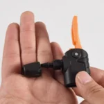 Doppia Estremità Inflatore Pompa Pneumatici Bicicletta Arancio Nero Universale