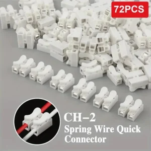 72PZ MORSETTIERA TERMINALE A MOLLA RAPIDA CH-2 CONNETTORE RAPIDO 2PIN