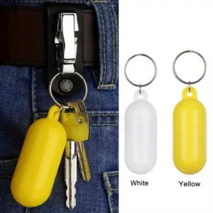 2pz Portachiavi Galleggiante Impermeabile GIALLO ABS Bussola Vela Pesca