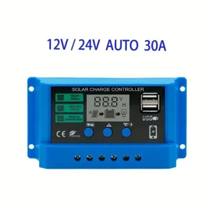 W88 Regolatore di Carica Solare Blu 20A 12V/24V Display Pannelli Solari