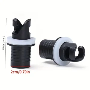 1pz Adattatore Valvola Aria Plastica Nera Installazione Facile per Gommoni Kayak