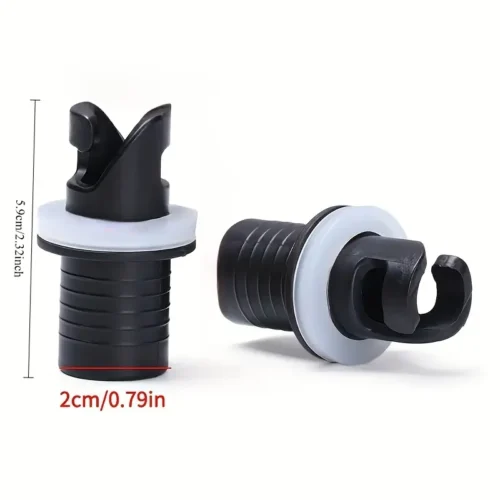 1pz Adattatore Valvola Aria Plastica Nera Installazione Facile per Gommoni Kayak