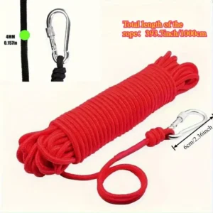 10m Corda Pesca Rossa 4mm Poliestere Resistente Outdoor Materiale Sicuro