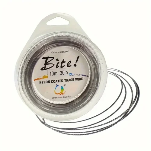 10m Filo Pesca Acciaio Inox 14kg Resistente Nylon Intrecciato 7 Fili