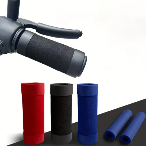 2 Manopole NERE Morbide Antiscivolo Bici Moto Assorbisudore Ammortizzanti