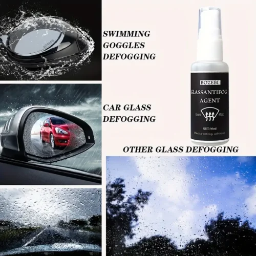 Spray Anti-Fog Finestre Auto Caschi Rimuove Nebbia Parabrezza Specchietti