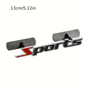 Emblema Universale Metallo Griglia Auto Adesivo Badge Clip Montaggio Sports