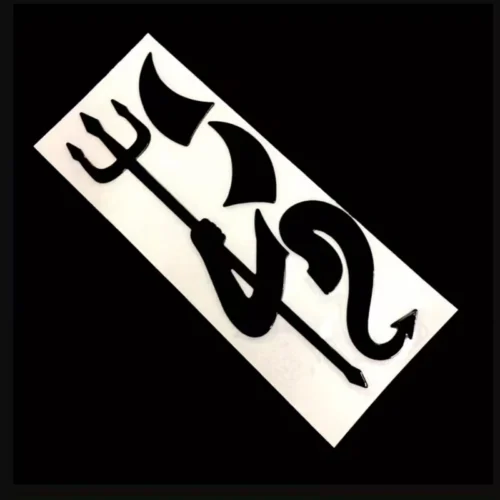 Adesivo Logo Auto 3D Diavolo NERO Colla Morbida Decalcomanie Impermeabile