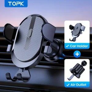 Supporto Telefono TOPK Blocco Automatico Clip Ventilazione Auto iPhone
