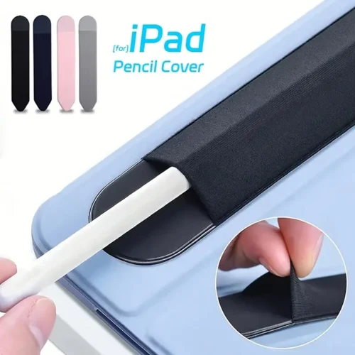 Portapenne Tablet Touch NERO Custodia Protettiva per Apple Pencil Autoadesiva