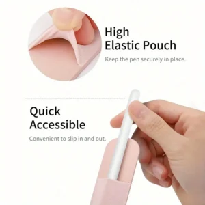 Portapenne Tablet Touch NERO Custodia Protettiva per Apple Pencil Autoadesiva